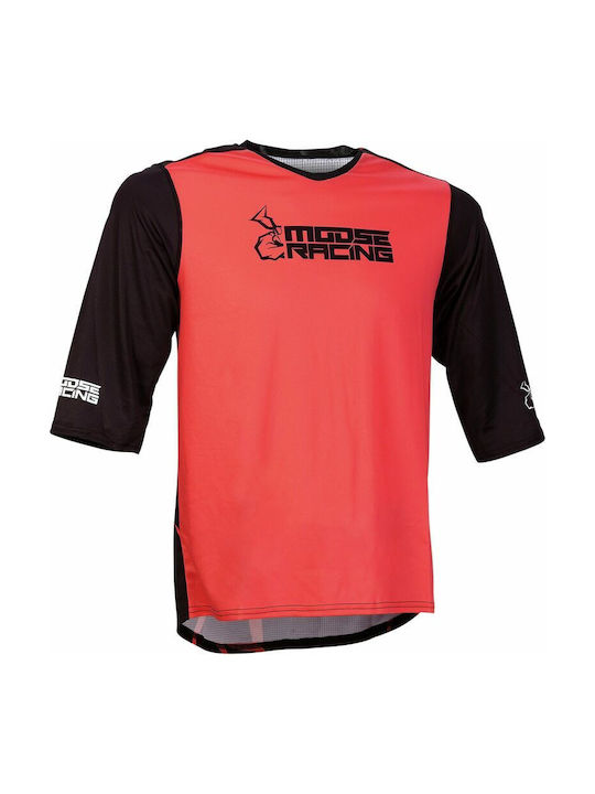 Moose Racing Kurze Ärmel Radtrikot Rot