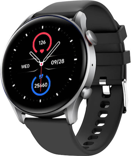 Riversong Motive 6c Pro Smartwatch με Παλμογράφο (Space Gray)