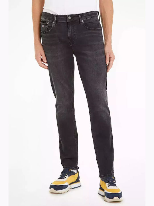 Austin Men's Jeans Pants with Regular Tapered Fit Denim Black