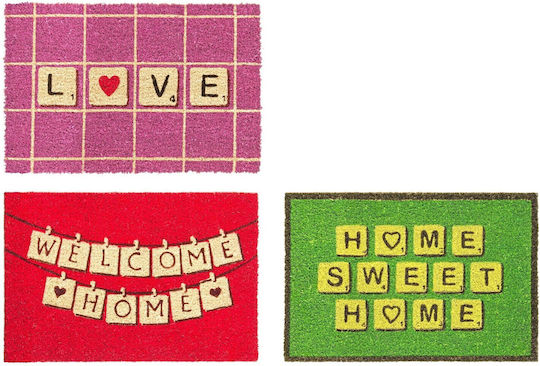 Bizzotto Праг за вход Правоъгълена Welcome Home Лилаво 40x60бр