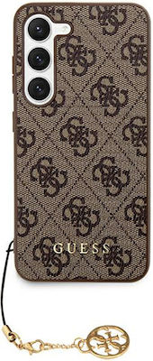 Guess 4g Charms Collection Umschlag Rückseite Braun (Galaxy S24)