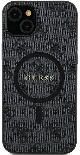 Guess Classic Umschlag Rückseite Synthetisches Leder / Kunststoff / Leder Schwarz (Samsung S24 Ultra)