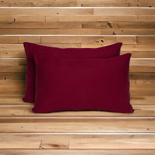 SpitiBazaar Σετ Μαξιλαροθήκες Μπορντό 50x70εκ.