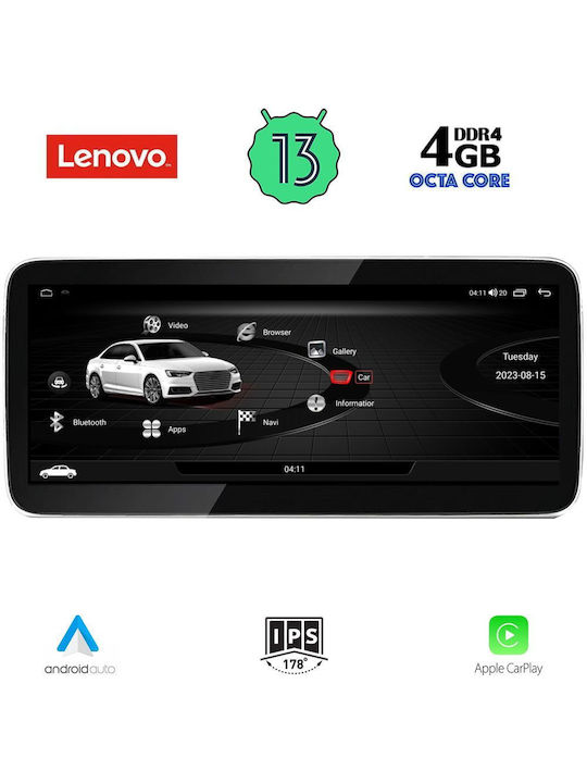 Lenovo Car Audio System for Audi A4 2009-2016 (Bluetooth/USB/AUX/WiFi/GPS/Apple-Carplay/Android-Auto) with Touch Screen 12.3"