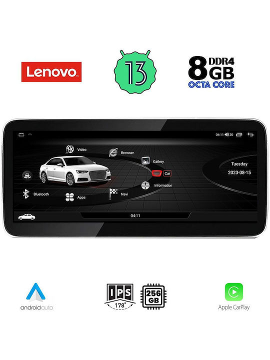 Lenovo Sistem Audio Auto pentru Audi Q5 2009-2016 (Bluetooth/USB/AUX/WiFi/GPS/Apple-Carplay/Android-Auto) cu Ecran Tactil 12.3"