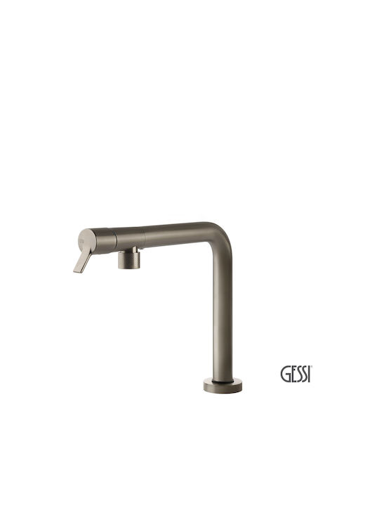 Gessi Su & Giu Кухненски Смесител Настолен Потопяема Inox Сребриста