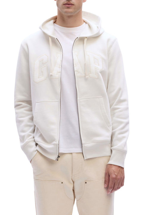 GAP White Hooded Cardigan