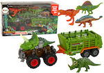 Miniature Toy Dinosaur Trailer Green