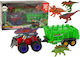 Miniature Toy Dinosaur Trailer Purple