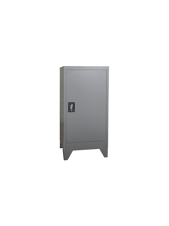 Single Door Wardrobe Metallic Galvanized 50x45x101cm