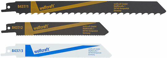 Wolfcraft Jig Saw Blade for Metal and Wood 100mm 3pcs 8437000