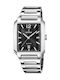 Festina Herrenuhr 39mm Batterie mit Silber Metallarmband