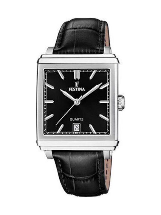 Festina Ανδρικό Ρολόι 33.3mm Μπαταρίας με Μαύρο...