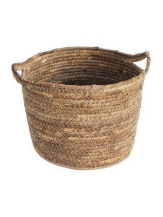 Decorative Basket Wicker with Handles 34x34x22cm Plastona