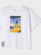 Tricou pentru copii alb Skate