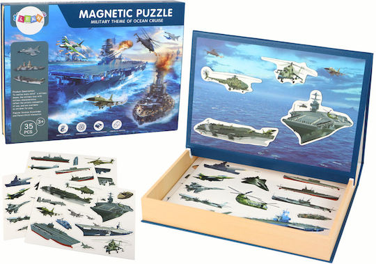 Μαγνητικό Παιχνίδι Κατασκευών Military Ship για Παιδιά 3+ Ετών