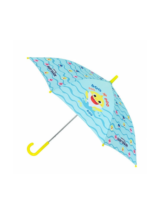 Woomax Kinder Regenschirm Gebogener Handgriff Blau mit Durchmesser 86cm.