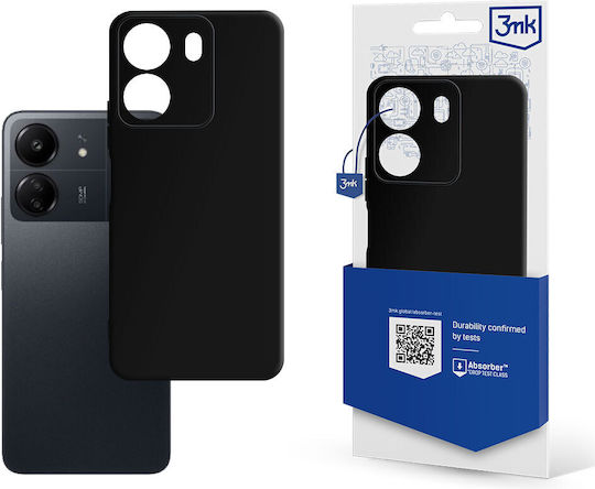 3MK Matt Задна корица Силикон 1.2мм Черен (Redmi 13C 4G / Poco C65 4G)