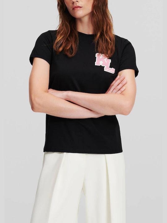 Karl Lagerfeld Women's T-shirt Schwarz