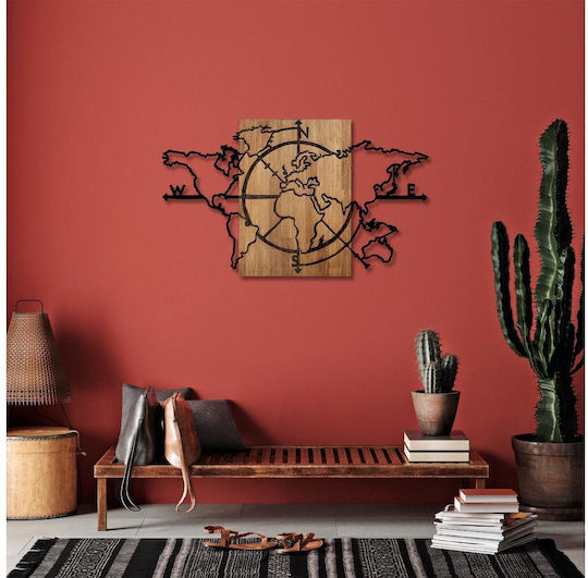 Asir Group 3D Gemischte Kunst Schwarzes aus Holz 118x3x70cm
