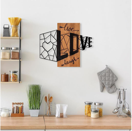Asir Group 3D Mixed Art Live Μαύρο από Ξύλο 68x58cm