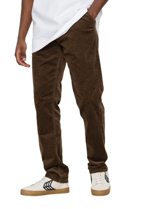 Brixton Men's Trousers Chino in Slim Fit Brown