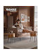 Stool For Living Room Leather Caramel Brown