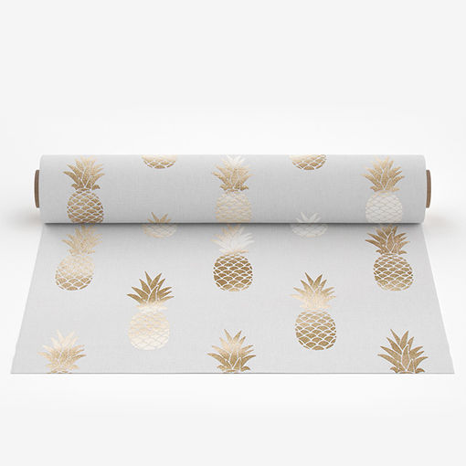 Ntampoudis Pineapple Fabric for Wedding Favors 45cm x 2m 1 Piece