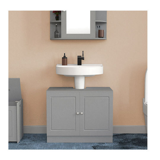 Bakaji Countertop without Sink L66xW37xH56cm Gray