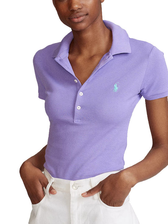 Ralph Lauren Women's Sport Polo Blouse Short-sleeved Purple