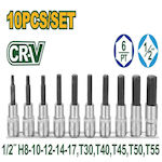 Jadever Walnut with Torx Head and Socket 1/2'' 10pcs