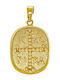 Kiriakos Gofas Pendant Kids Talisman Double Sided Konstantinato made of Gold 14K KN504