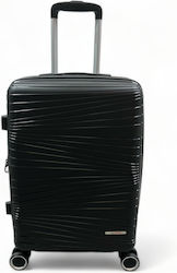 Olia Home Cabin Travel Suitcase Black with 4 Wheels Height 55cm.