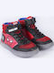 Spiderman Παιδικά Sneakers High με Σκρατς Κόκκινα