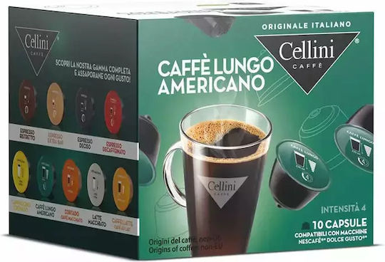 Cellini Капсули Еспресо Съвместими с машина Dolce Gusto 10капси