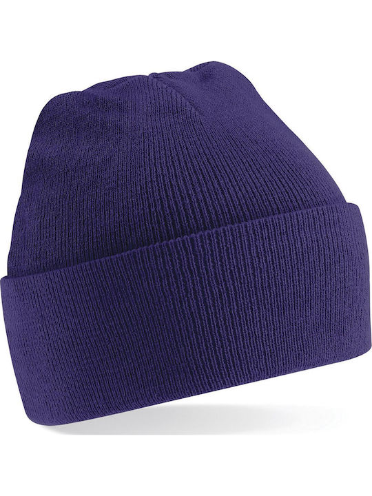 B45 Beanie Unisex Σκούφος Πλεκτός σε Μωβ χρώμα