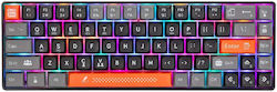 Marvo KG902W Wireless Gaming Mechanical Keyboard 60% with Custom Red switches and RGB lighting (English US) Black