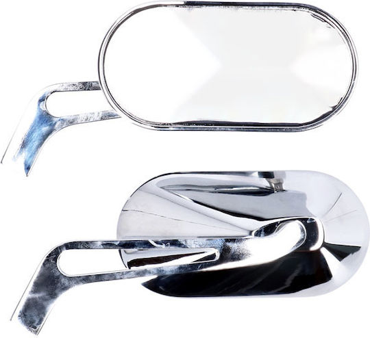 MCS Motorcycle Mirrors 2pcs Silver