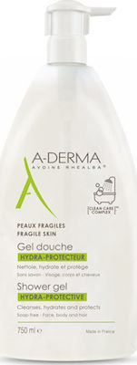 A-Derma Hydra-Protective Shower Gel for Hair , Face & Body 750ml