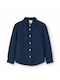 Boboli Kids Linen Shirt Blue