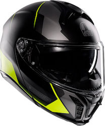 AGV Tourmodular Modular Helmet with Pinlock ECE 22.06 1620gr Perception Matt Black/Yellow Fluo