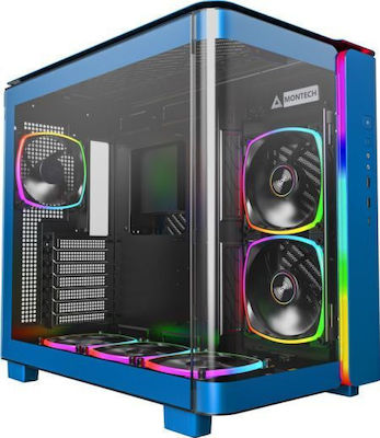 Montech King 95 Pro Midi Tower Computer Case with Window Panel Blue