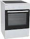 Eskimo Aragaz 72lt cu Plite Ceramice L60cm. White