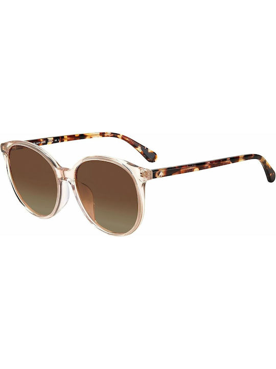 Kate Spade Kaia Sunglasses Beige with Acetate Frame & Brown Lens