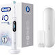 Oral-B Alabaster Series Io8 Periuță de dinți electrică cu Senzor de Presiune și Husă de Călătorie Albă
