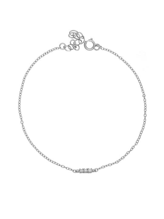 Excite-Fashion Bracelet Chain made of Silver with Zircon