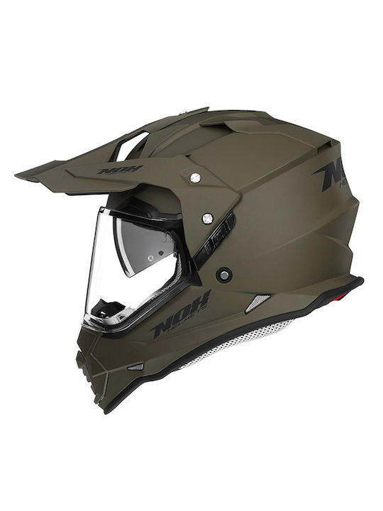 Nox N312 Khaki Matte Motorradhelm Ein-Aus ECE 22.06