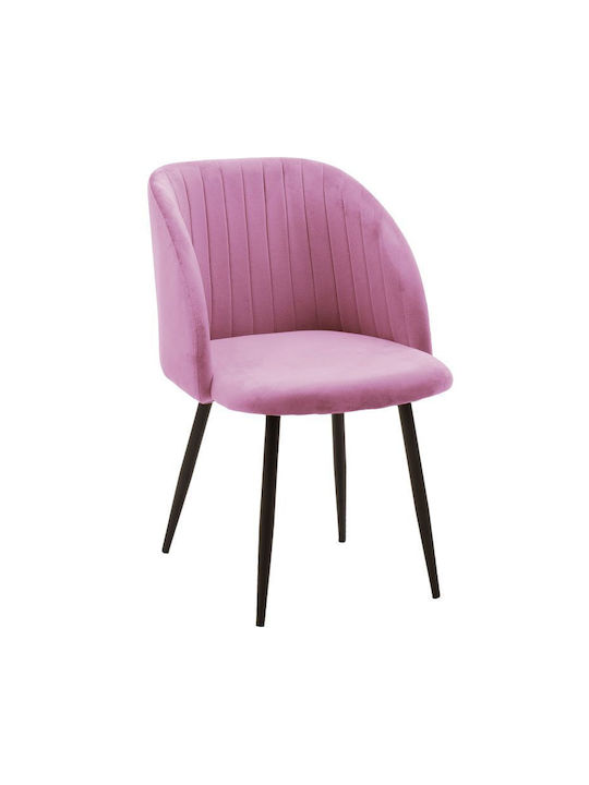 Oasis Dining Room Velvet Chair Pink-black 54x52x84cm 2pcs