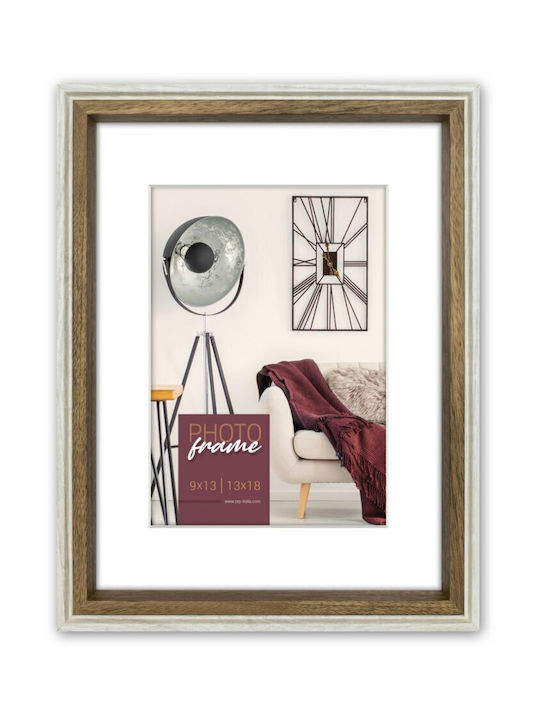 Wall-mounted Wooden Photo Frame with White Frame