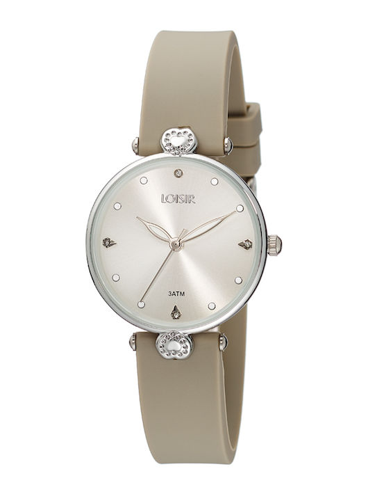 Loisir Women's Watch with Gray Rubber Strap